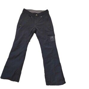 Bonfire Silver Snowboard Ski Pants Womens Small Black Insulated Cargo Winter EUC